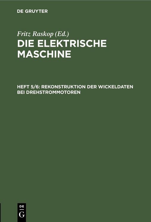 Produktbild: Rekonstruktion der Wickeldaten bei Drehstrommotoren