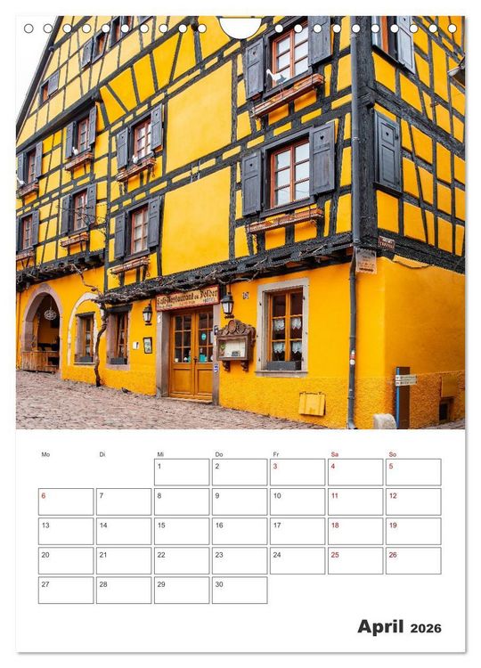 Produktbild: Riquewihr - Urlaubsplaner (Wandkalender 2026 DIN A4 hoch), CALVENDO Monatskalender