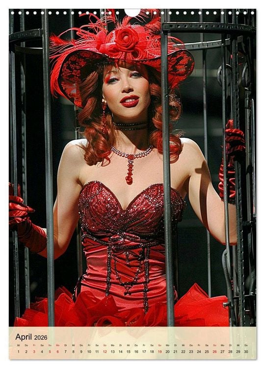 Produktbild: Burlesque. Verf&uuml;hrerische Frauen im Stil der 20er Jahre (Wandkalender 2026 DIN A3 hoch), CALVENDO Monatskalender