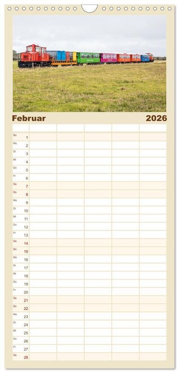 Produktbild: Familienplaner 2026 - Am Strand von Langeoog mit 5 Spalten (Wandkalender, 21 x 45 cm) CALVENDO