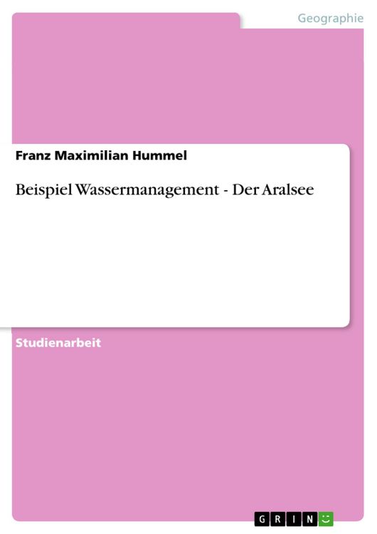 Produktbild: Beispiel Wassermanagement - Der Aralsee