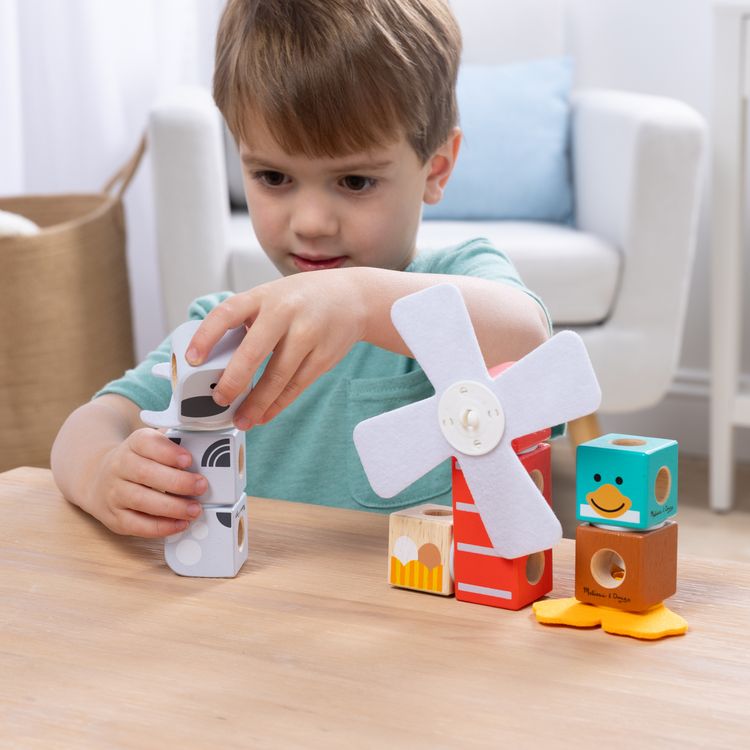 Produktbild: Melissa & Doug Blockables Bauernhoffreunde Bauset