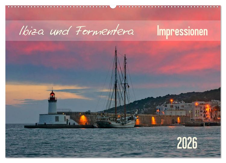 Produktbild: Ibiza und Formentera Impressionen (Wandkalender 2026 DIN A2 quer), CALVENDO Monatskalender