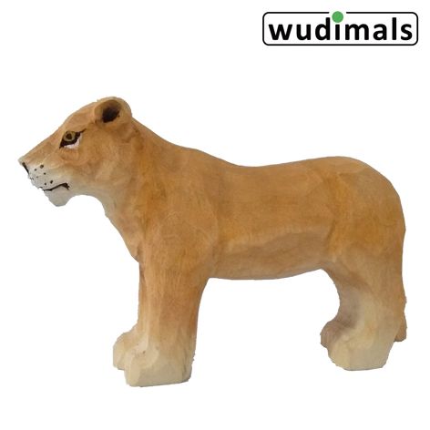 Produktbild: Wudimals A040462 - L&ouml;win, Lioness, handgeschnitzt aus Holz