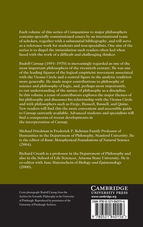 Produktbild: The Cambridge Companion to Carnap