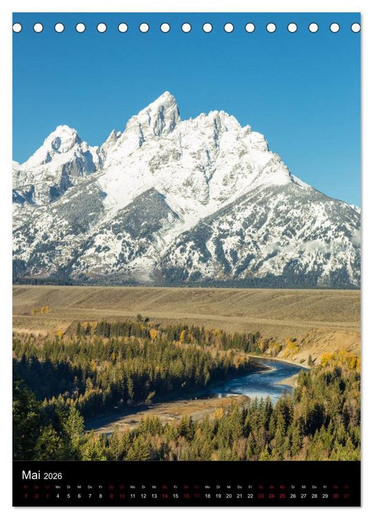 Produktbild: Teton Range - Der Grand Teton National Park (Tischkalender 2026 DIN A5 hoch), CALVENDO Monatskalender