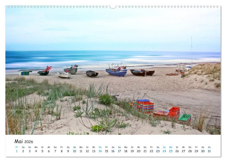 Produktbild: S&uuml;dost R&uuml;gen 2026 (hochwertiger Premium Wandkalender 2026 DIN A2 quer), Kunstdruck in Hochglanz