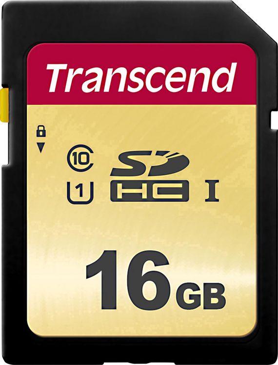 Produktbild: Transcend Premium 500S SDHC-Karte 16GB Class 10, UHS-I, UHS-Class 1