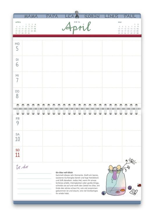 Produktbild: vergissmeinnicht 2027 - Der Familienkalender f&uuml;r Hand und Wand