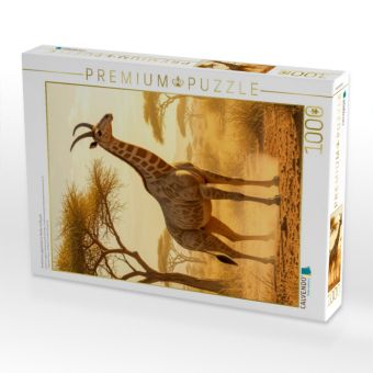 Produktbild: CALVENDO Puzzle Sivatherium, gigantische Ur-Giraffe mit Geweih | 1000 Teile Lege-Gr&ouml;&szlig;e 64x48cm Foto-Puzzle f&uuml;r gl&uuml;ckliche Stunden