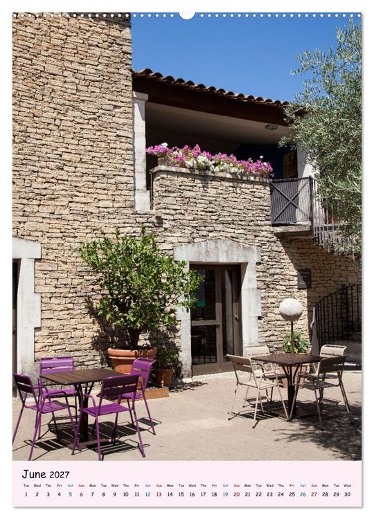Produktbild: Provence &ndash; Scenic Villages of France (Wall Calendar 2027 DIN A2 portrait), CALVENDO 12 Month Wall Calendar