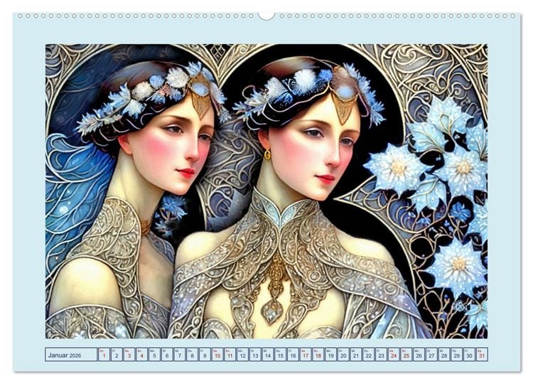 Produktbild: Art Deco Freundinnen (Wandkalender 2026 DIN A2 quer), CALVENDO Monatskalender