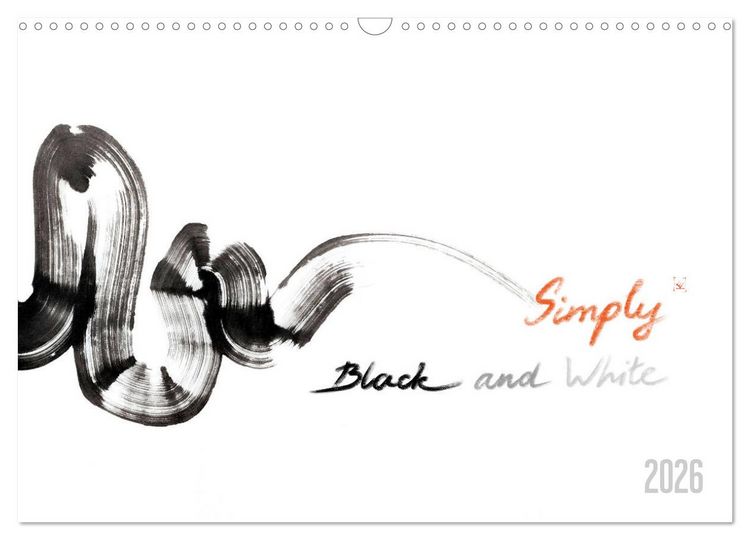 Produktbild: Simply Black and White/ Einfach Schwarz und Weiss - Kunst (Wandkalender 2026 DIN A3 quer), CALVENDO Monatskalender