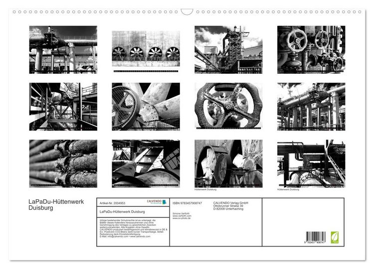 Produktbild: LaPaDu-H&uuml;ttenwerk Duisburg (Wandkalender 2026 DIN A2 quer), CALVENDO Monatskalender