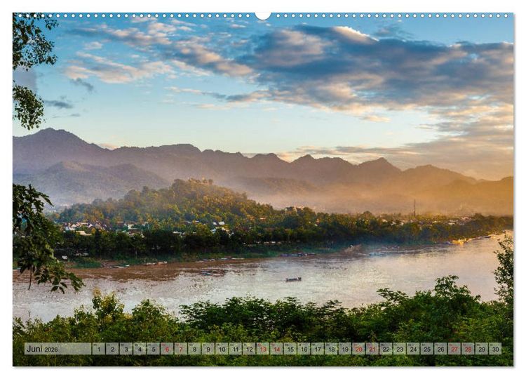 Produktbild: Laos - An den Ufern des Mekong (hochwertiger Premium Wandkalender 2026 DIN A2 quer), Kunstdruck in Hochglanz