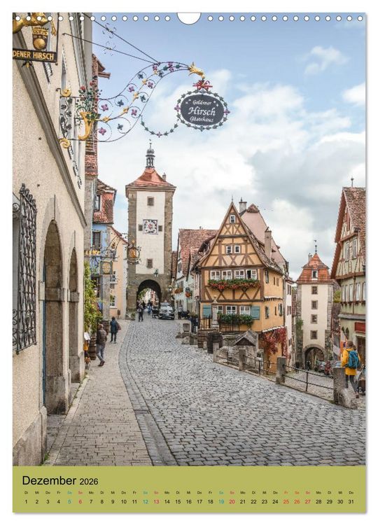 Produktbild: Rothenburg ob der Tauber (Wandkalender 2026 DIN A3 hoch), CALVENDO Monatskalender