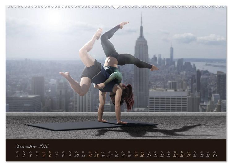 Produktbild: YogaPaare (hochwertiger Premium Wandkalender 2026 DIN A2 quer), Kunstdruck in Hochglanz