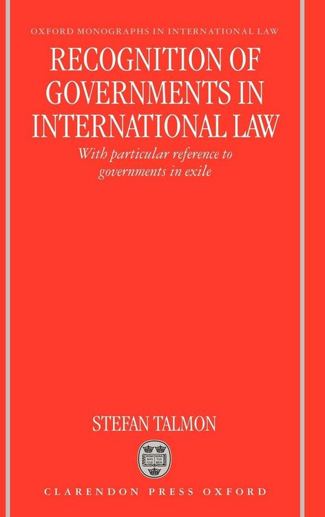 Produktbild: Recognition of Governments in International Law