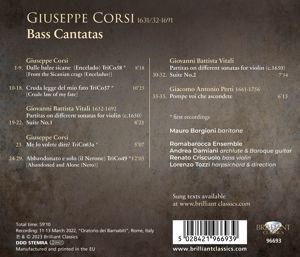 Produktbild: Corsi:Bass Cantatas