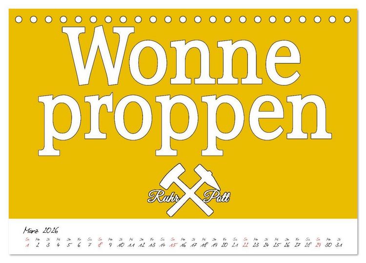 Produktbild: Ruhrpott Vokabeln (Tischkalender 2026 DIN A5 quer), CALVENDO Monatskalender