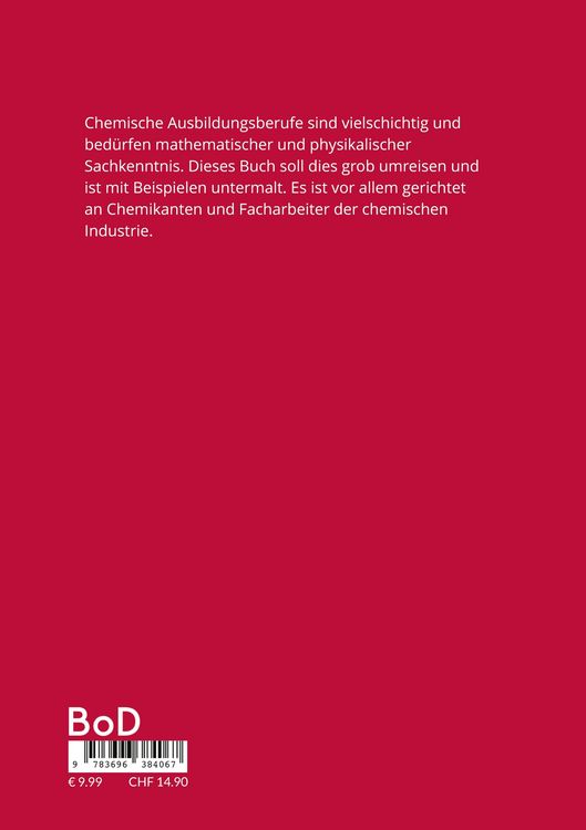 Produktbild: Wissenschaft f&uuml;r chemische Ausbildungsberufe