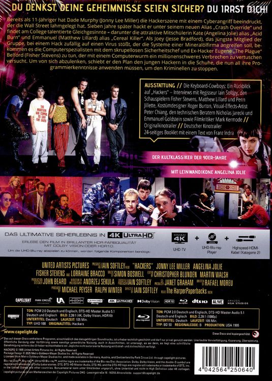 Produktbild: Hackers &ndash; Im Netz des FBI - Limitiertes Mediabook (4K Ultra HD + Blu-ray)