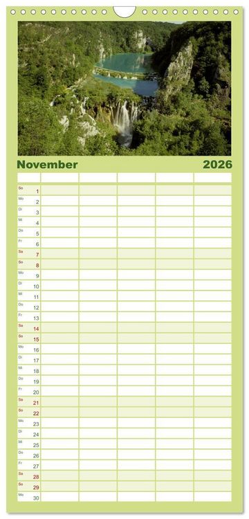 Produktbild: Familienplaner 2026 - Kroatiens wilde Sch&ouml;nheit mit 5 Spalten (Wandkalender, 21 x 45 cm) CALVENDO