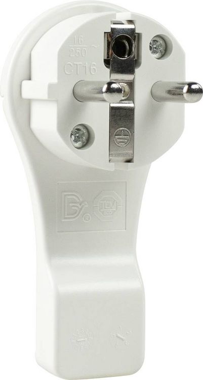 Produktbild: AS Schwabe 45030 Schutzkontakt-Flachstecker Kunststoff mit Aussteckhilfe 230V Wei&szlig; IP20