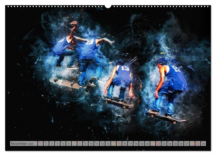 Produktbild: Skateboarding - extrem cool (Wandkalender 2026 DIN A2 quer), CALVENDO Monatskalender