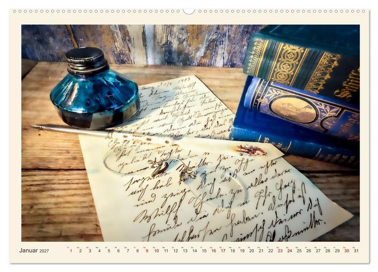 Produktbild: Handschriftlich (Wandkalender 2027 DIN A2 quer), CALVENDO Monatskalender