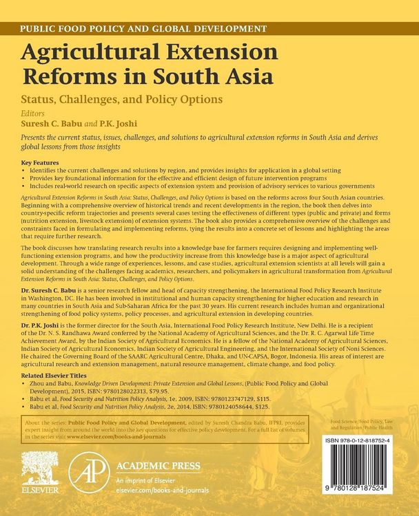 Produktbild: Agricultural Extension Reforms in South Asia