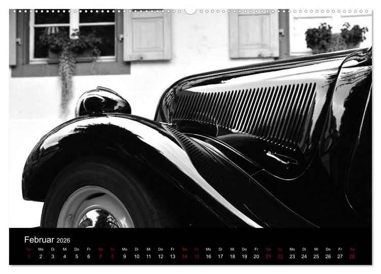 Produktbild: Citro&euml;n 11 CV Traction Avant in schwarzweiss (hochwertiger Premium Wandkalender 2026 DIN A2 quer), Kunstdruck in Hochglanz