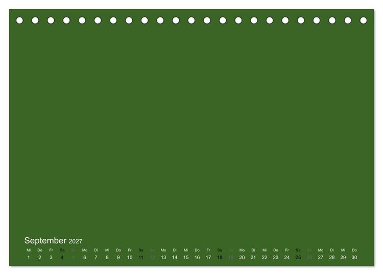 Produktbild: Bastelkalender - dunkel Gr&uuml;n (Tischkalender 2027 DIN A5 quer), CALVENDO Monatskalender