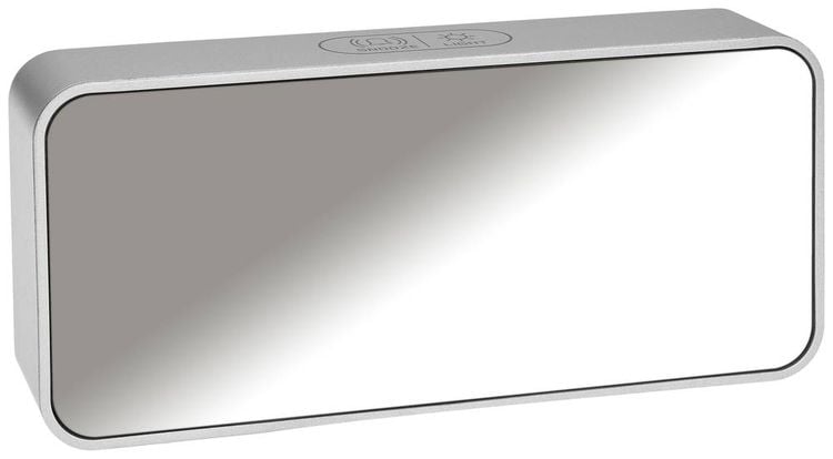 Produktbild: TFA Dostmann 60.2032.54 Quarz Wecker Silber Alarmzeiten 2 Gro&szlig;es Display, Extra lauter Weckton