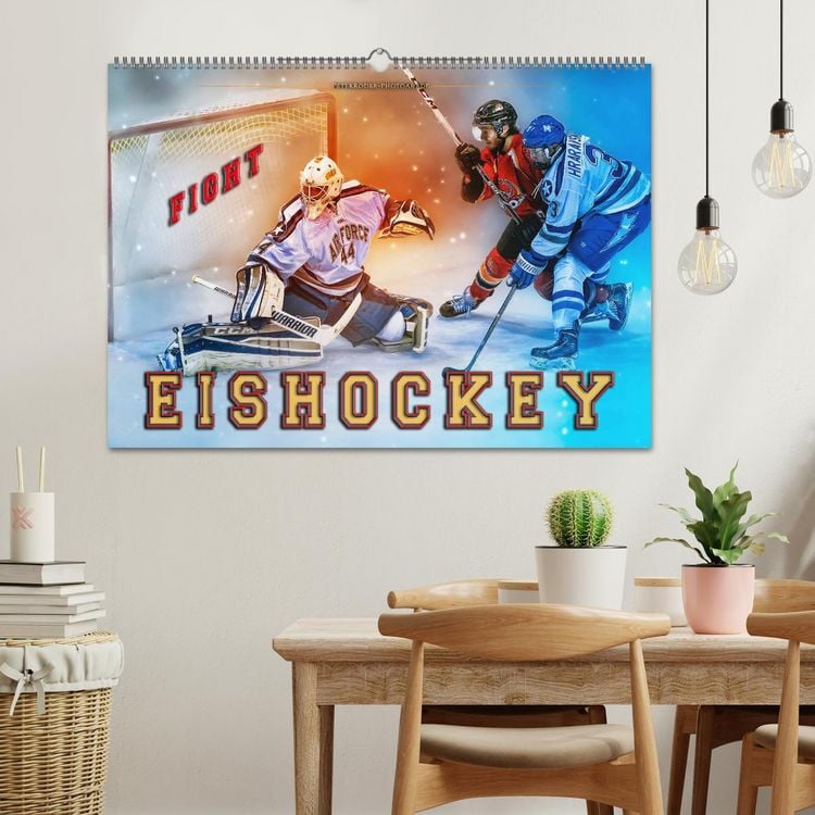 Produktbild: Eishockey - Fight (Wandkalender 2026 DIN A2 quer), CALVENDO Monatskalender
