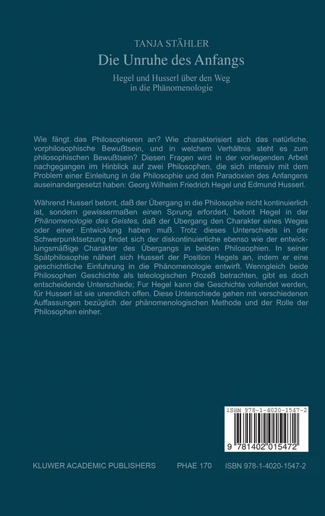Produktbild: Die Unruhe Des Anfangs