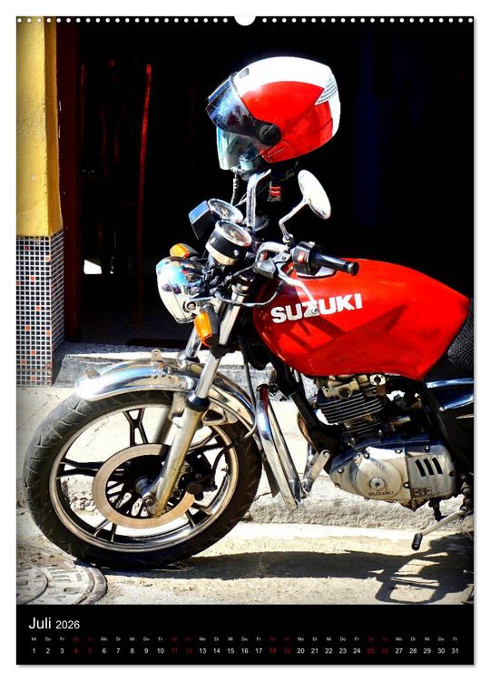 Produktbild: SUZUKI BIKER IN HAVANNA (Wandkalender 2026 DIN A2 hoch), CALVENDO Monatskalender