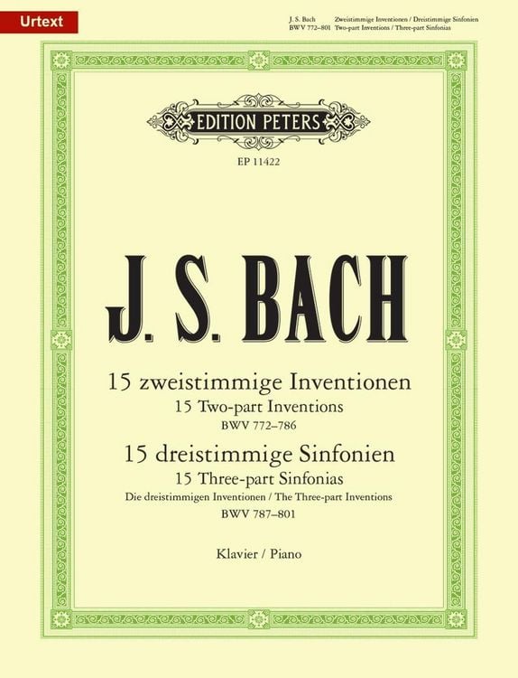 Produktbild: 15 zweistimmige Inventionen BWV772-786 und 15 dreistimmige Sinfonien BWV787-801