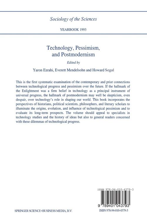 Produktbild: Technology, Pessimism, and Postmodernism
