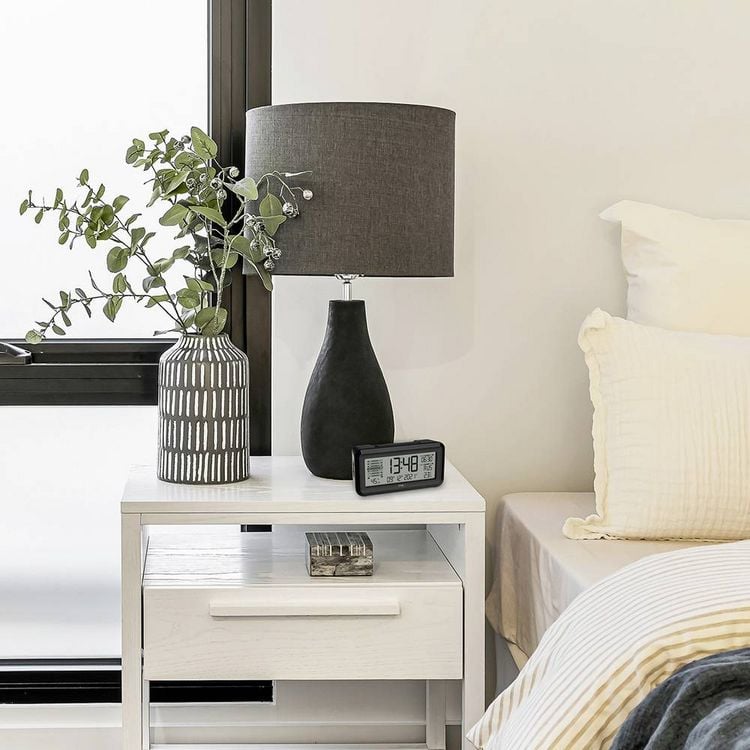 Produktbild: TFA Dostmann 60.2562.01 Funk Wecker Schwarz, Silber Alarmzeiten 2 Gro&szlig;es Display