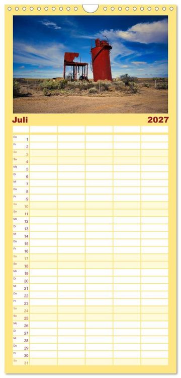Produktbild: Familienplaner 2027 - Roadtrip durchs Outback &ndash; Australiens wilde Seele mit 5 Spalten (Wandkalender, 21 x 45 cm) CALVENDO