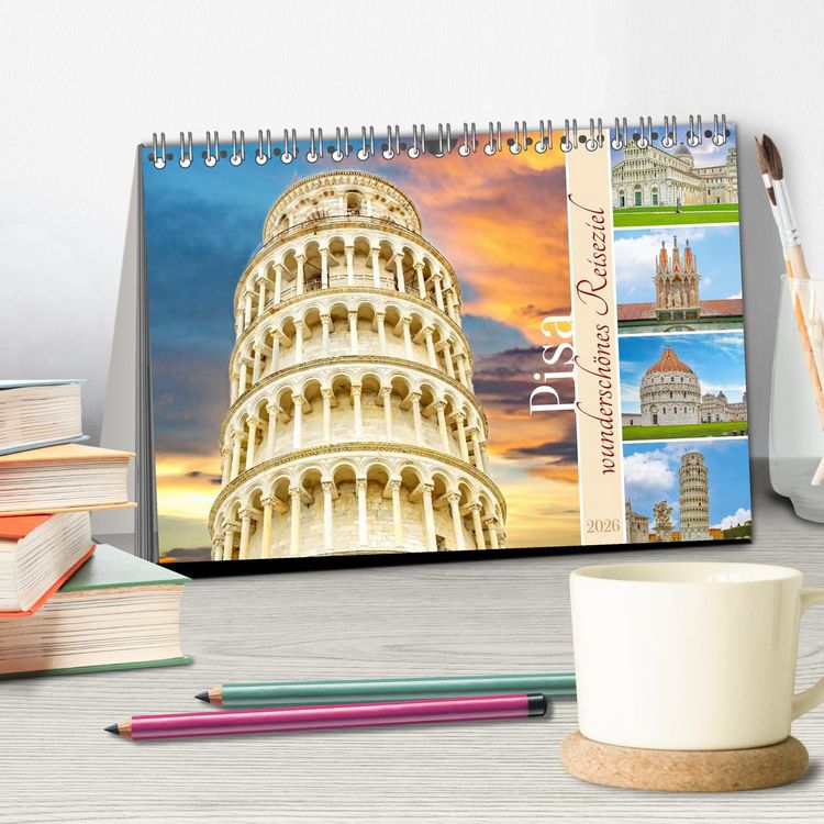 Produktbild: Pisa - wundersch&ouml;nes Reiseziel (Tischkalender 2026 DIN A5 quer), CALVENDO Monatskalender