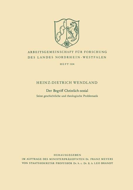 Produktbild: Der Begriff Christlich-sozial
