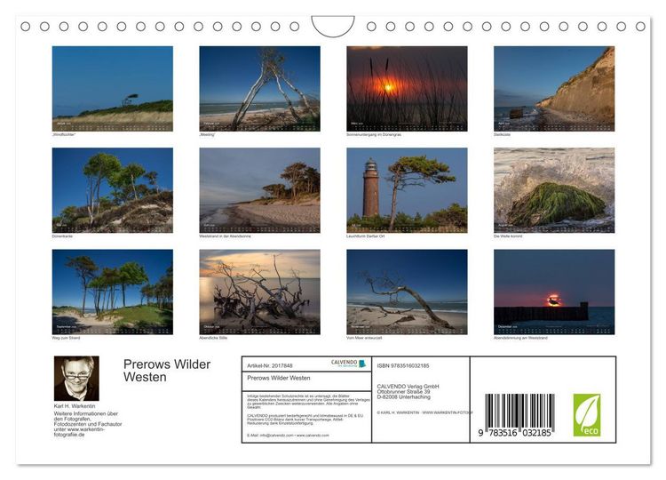 Produktbild: Prerows Wilder Westen (Wandkalender 2026 DIN A4 quer), CALVENDO Monatskalender