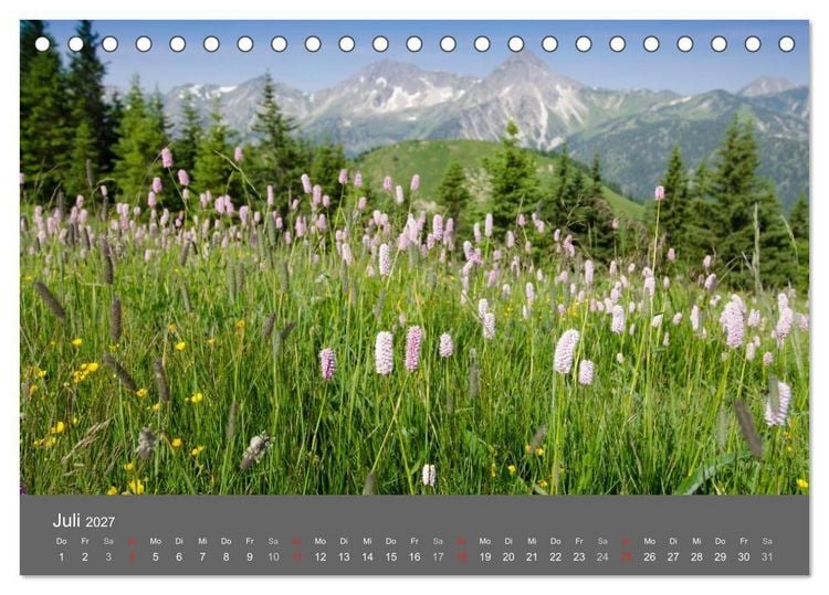 Produktbild: Tannheimer Tal (Tischkalender 2027 DIN A5 quer), CALVENDO Monatskalender