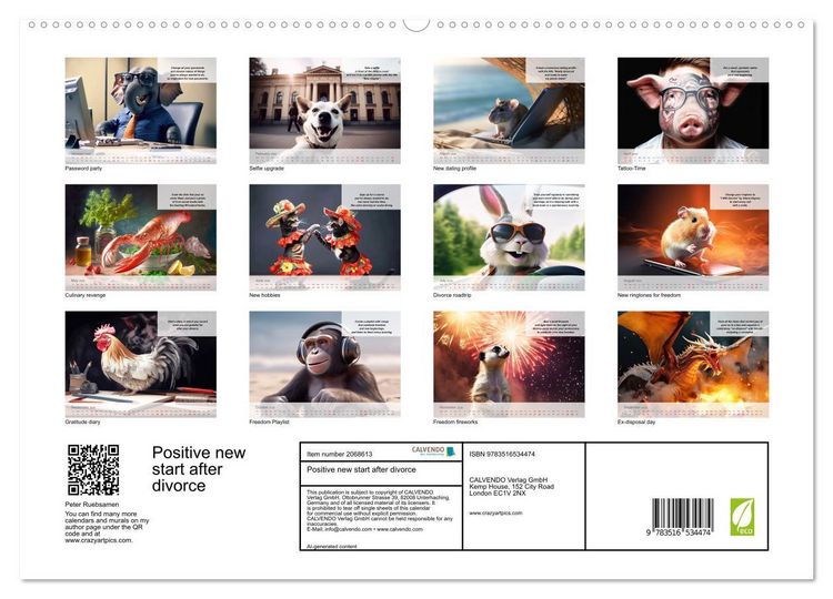 Produktbild: Positive new start after divorce (High Quality Premium Wall Calendar 2026 DIN A2 landscape),CALVENDO 12 Month Wall Calendar