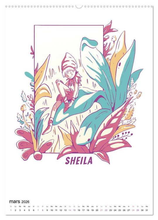 Produktbild: Monde enchant&eacute; de fleurs (Calendrier mural 2026 DIN A2 horizontal) calendrier de bureau