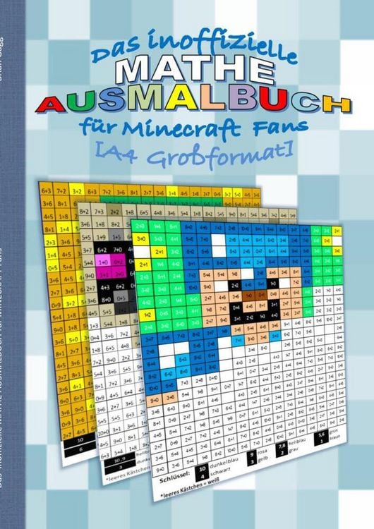 Produktbild: Das inoffizielle MATHE AUSMALBUCH f&uuml;r MINECRAFT Fans [A4 Gro&szlig;format]