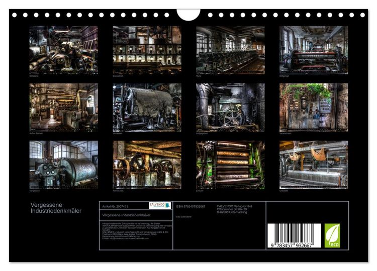 Produktbild: Vergessene Industriedenkm&auml;ler (Wandkalender 2026 DIN A4 quer), CALVENDO Monatskalender
