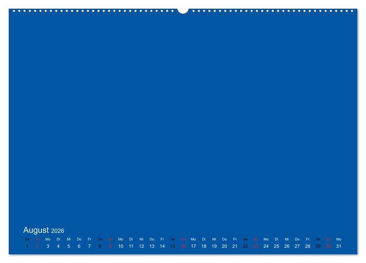 Produktbild: Bastelkalender - Blau (Wandkalender 2026 DIN A2 quer), CALVENDO Monatskalender